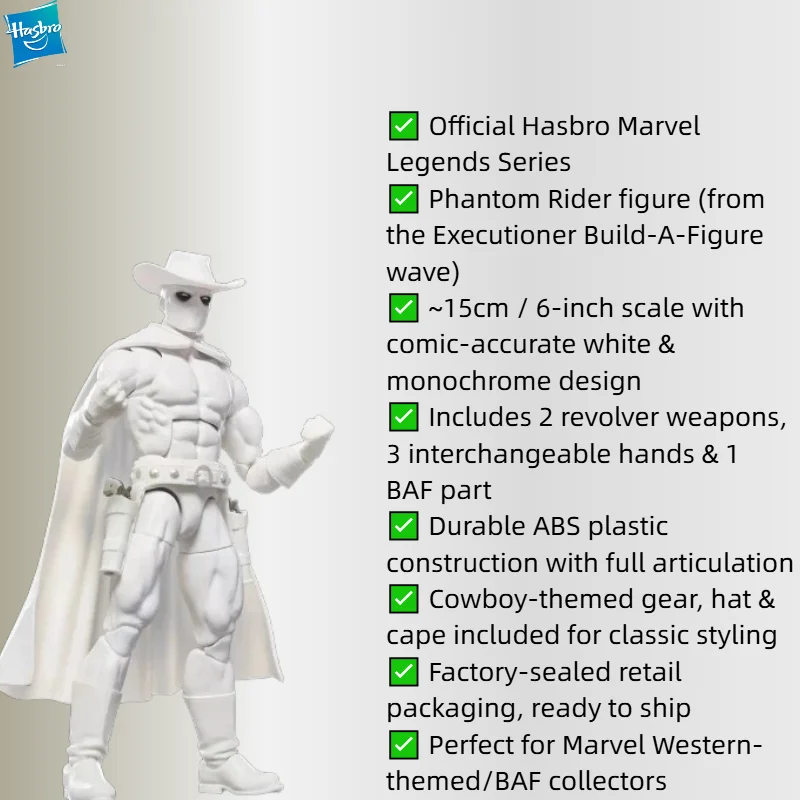 【IN STOCK】Hasbro Marvel Legends Series Phantom Rider 6" Action Figure, BAF Executioner Wave, Official Collectible Toy Gift view 2