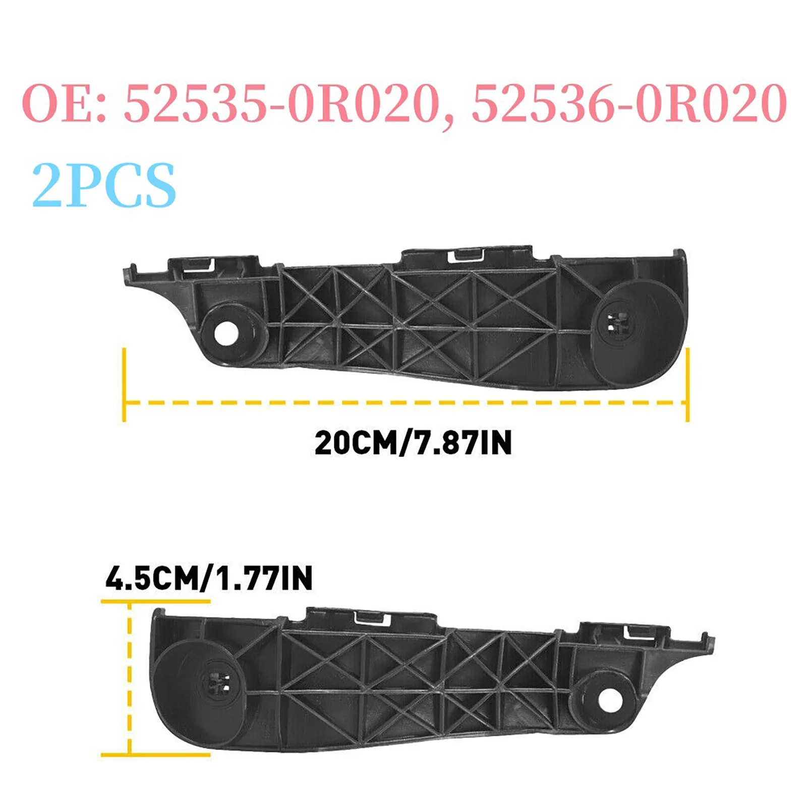 2Pcs For Toyota Car Front Left & Right Bumper Brackets Hold Mount For Toyota RAV4 2006-2012 52535-0R020 Replace Auto Accessories