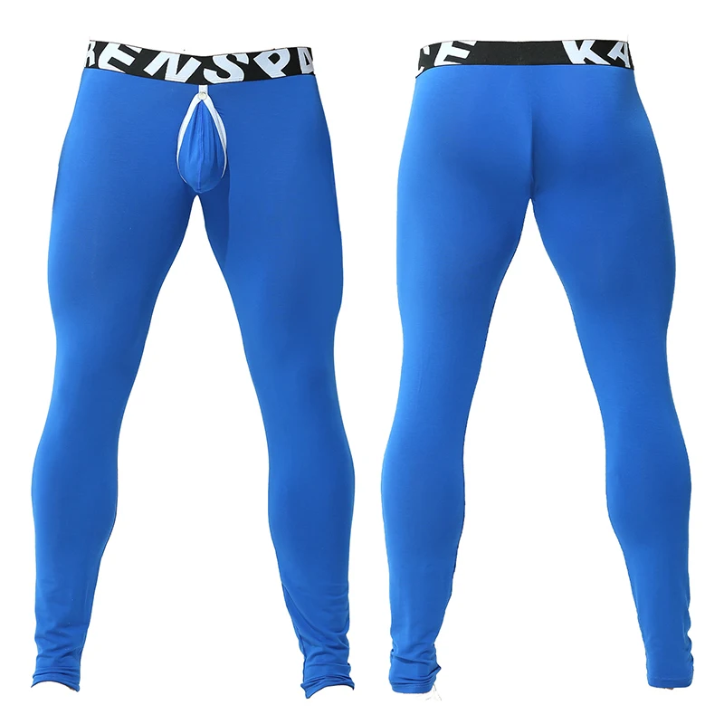 Men's Thermal Underwear Bottoms Autumn Winter Warm Leggings Long Soft and Elastic Comfortable Tight Fitting Pants