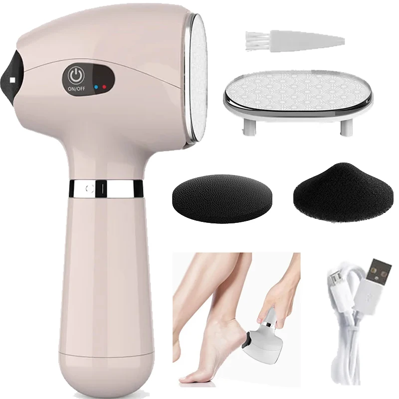 Electric Foot Callus Remover Kit Rechargeable Callous Removers Portable Foot File for Dead Hard Cracked Dry Skin Pedicure Tools