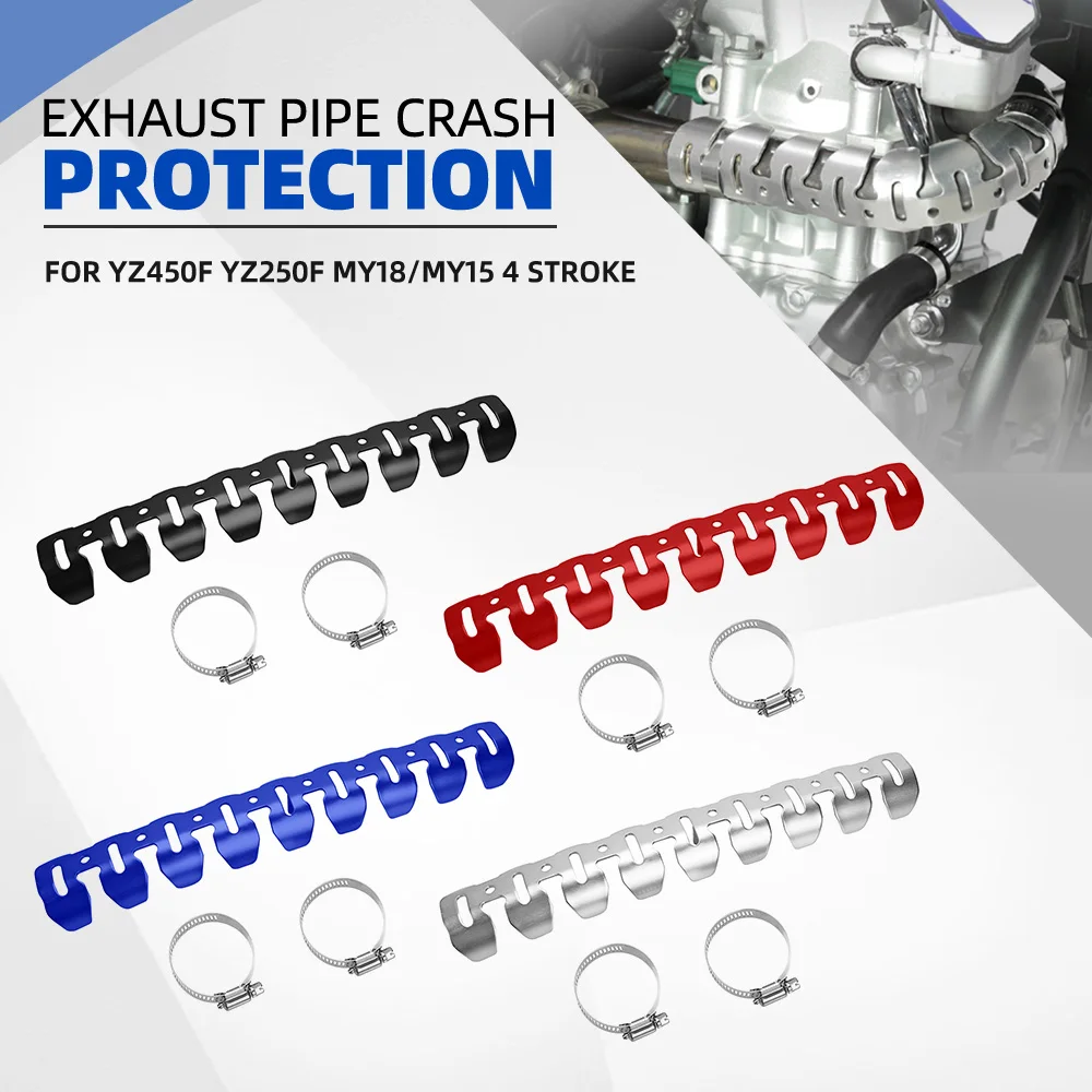 For Yamaha YZ450F YZ250F MY18/MY15 4 Stroke Motorcycle Exhaust Muffler Pipe Protector Heat Shield Cover Exhaust Pipe Protector