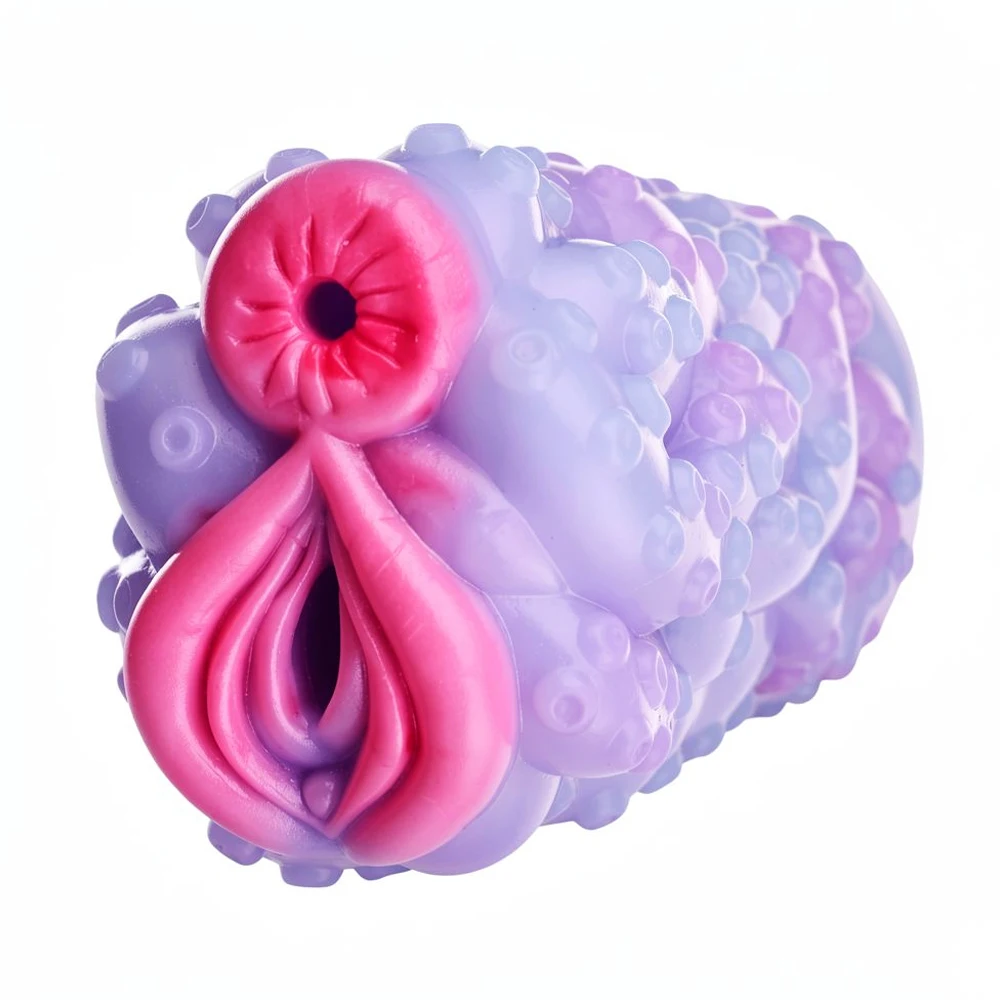 Tentacle Male Masturbator Cup Kraken Reslistic Pocket Pussy Soft Silicone Vagina Anus Dual Channel Stroker Adult Sex Toy for Men