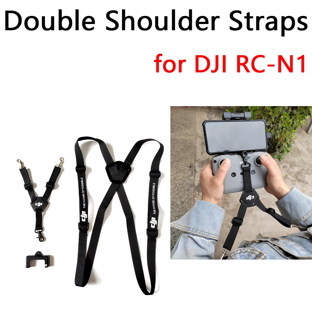 Double Shoulder Strap For DJI RC-N1/RC/RC2 Controller Lanyard Neck Strap Nylon X-shaped Cross Sling for MINI 4 PRO /2 SE/Air 3