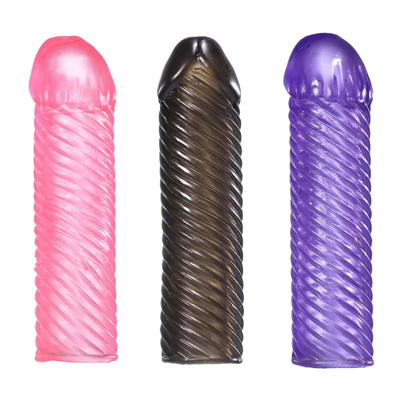 Penis Cover Cock Sleeve Reusable Condom Cockring Men Extensible Sextoy Delay Ejaculation G Spot Stimulator Couple Eroic Products