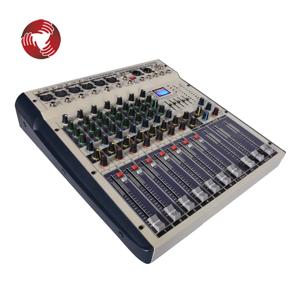 350W*2 Mixing Console Professional Audio 8-channel Power Mixer +48V