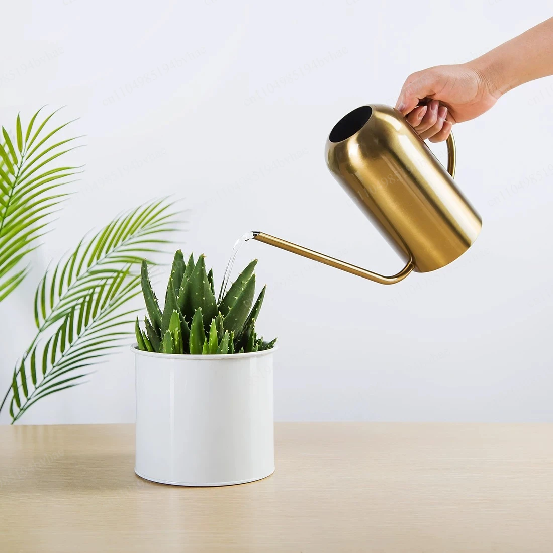 Stainless steel watering pot, succulent potted plant, metal small sprayer