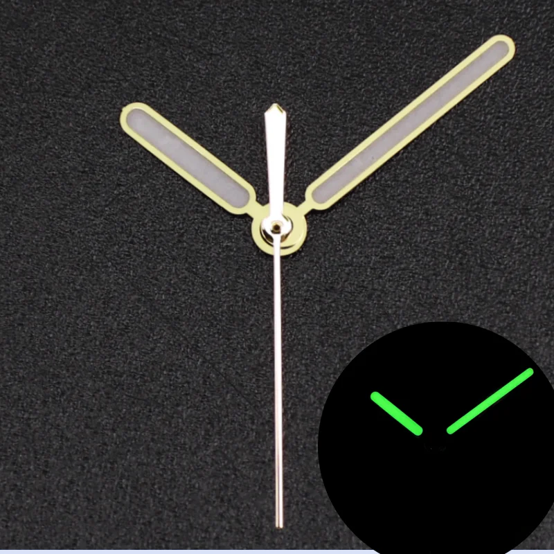 عالية الجودة مصقول فضي اللون الأيدي 12*12*8 مللي متر مع C3 الأخضر مشرق التلألؤ ل Nh35 Nh36 عيار SKX الساعات تعديل #5