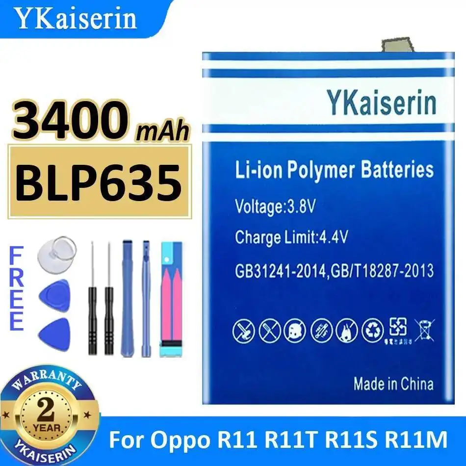 

3400 мАч, высокая совместимость для Oppo R11 R11T R11S R11M, аккумулятор мобильного телефона BLP635
