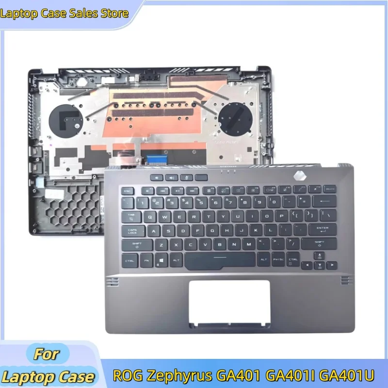 New Laptop Case With US backlit keyboard Upper Case Palmrest Cover gray For ROG Zephyrus GA401 GA401I GA401U