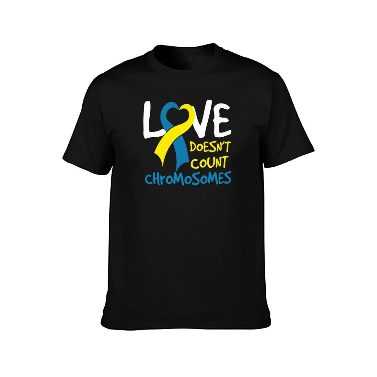 Love Doesn't Count Chromosomes Down Syndrome Awareness Month Gift T-Shirt Summer Casual Cotton Tee Oversized Streetwear Tops