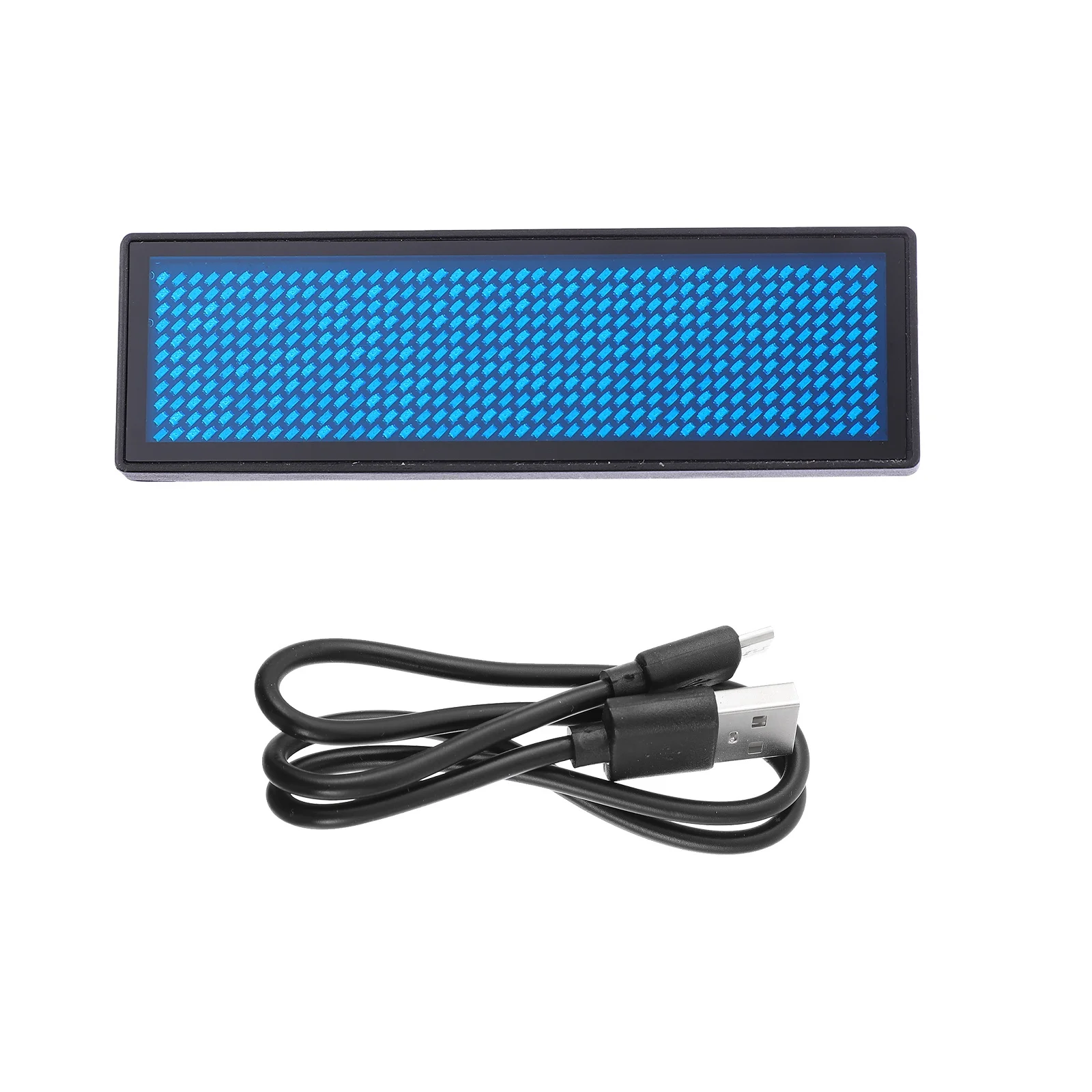 Rechargeable Led Name Badge Programmable Scrolling Message Display 12H Life Adjustable Brightness For Exhibition