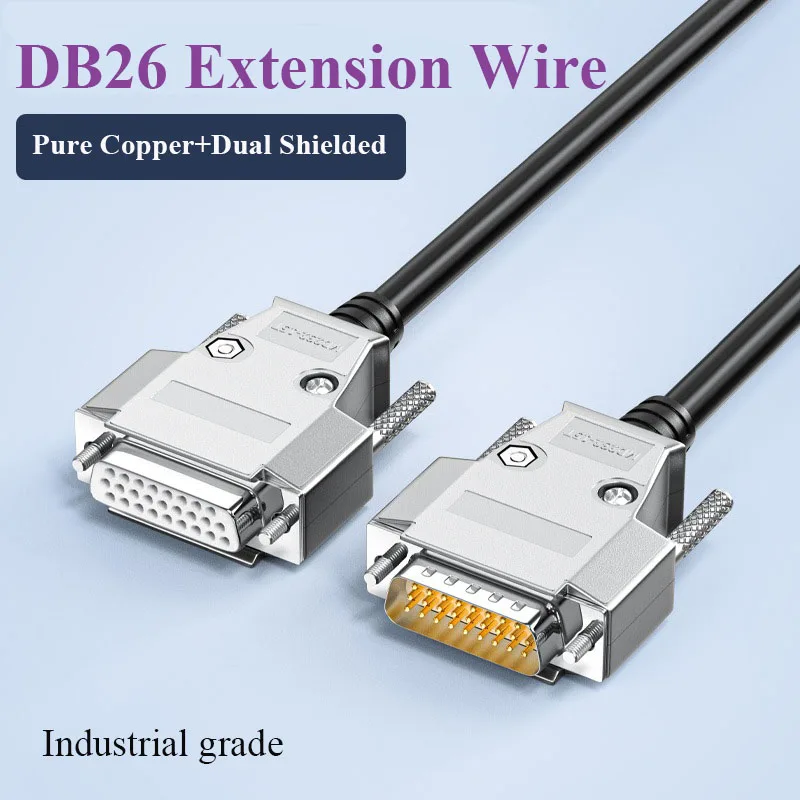 DB26 Connector Cable Male to Male Female to Female HDB26 Connection Wire 26Pin Extension Cord Shielded 3 Rows 26 Core Data Line