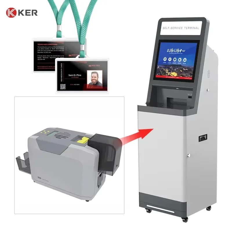 Seaory High Resolution 600dpi USB Interface SDK Supported Thermally Retransfer ID Card Printer Full-Color Photo ID Secure