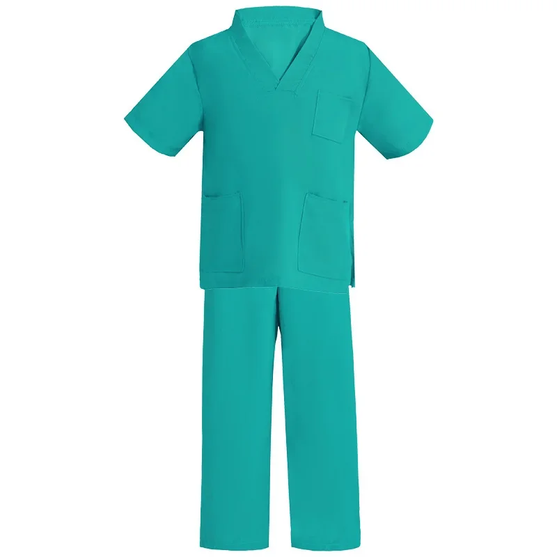 Casaco Branco Médico Infantil, Uniforme de Enfermeira, Uniforme de Enfermeira, Papel Profissional Performance Vestuário