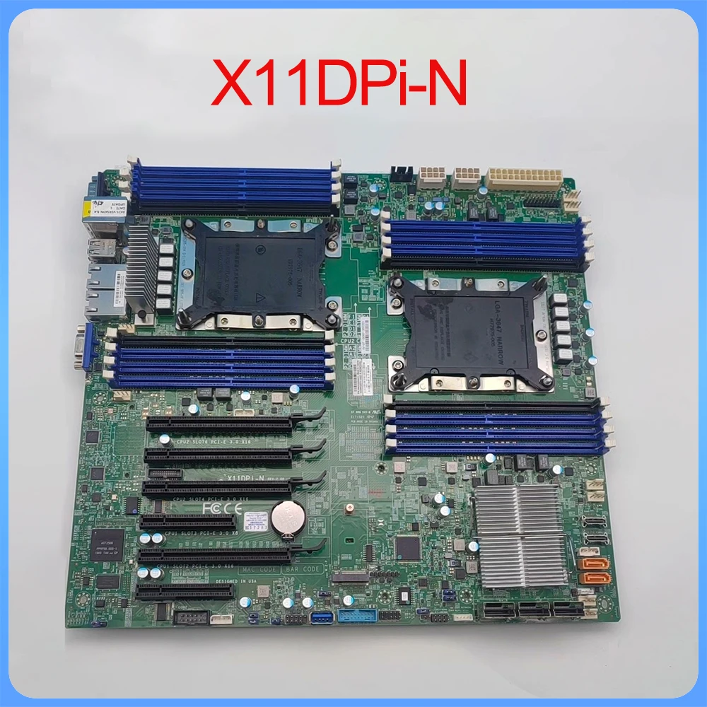 

X11DPi-N двухсторонняя материнская плата C621, чипсет LGA-3647 DDR4 2 PCI-E 3,0