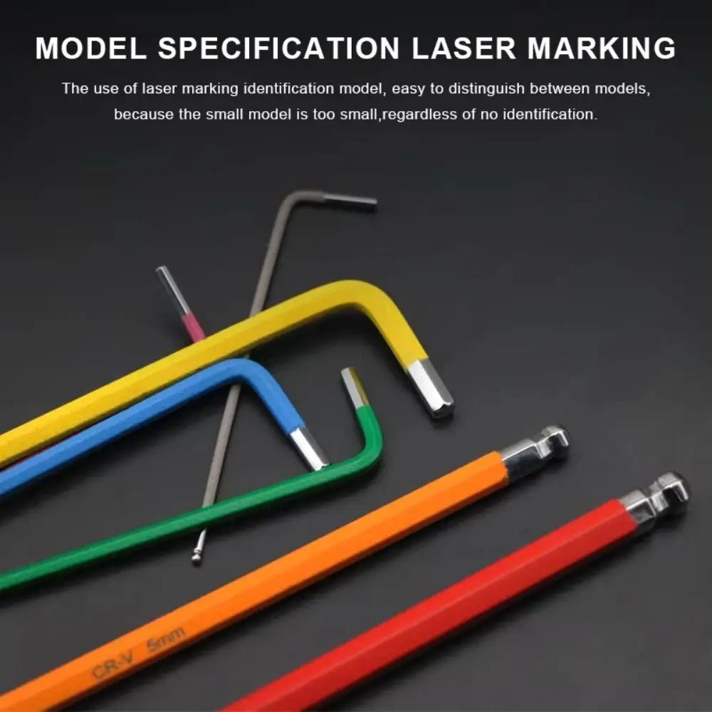 

7Pcs Colorful Bicycle Hex Key Set 1.5/2/2.5/3/4/5/6mm Rust-proof Hexagon Spanner Wear-resistant Multifunctional Hexagonal Wrench