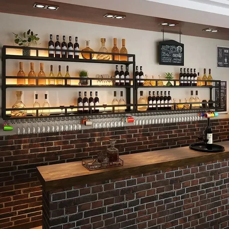 

Wall Mounted Wine Rack,Bar Counter,Wall Mounted Red Wine Storage Rack,Wine Cabinet Display Rack,Bar,Dining Room,Wall Mounted