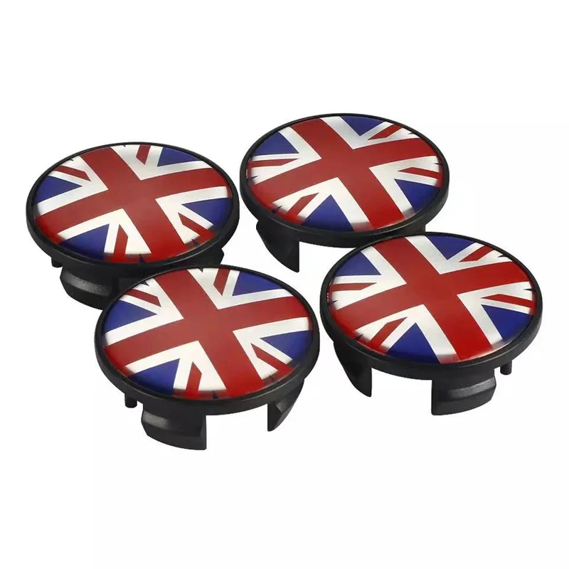 4Pcs 54mm Car Wheel Center Hub Cap Rim Covers UK Flag Badge For Mini JCW S One Countryman R50 R55 R56 R57 R58 Auto Accessories