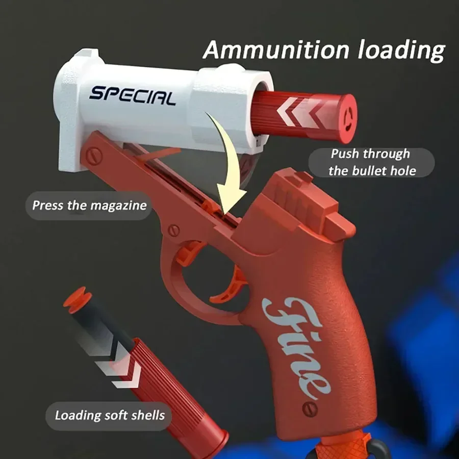 Mini S686 Shell Werfen Weiche Kugel Launcher Spielzeug Pistole Airsoft Schaum Kugel Blaster Outdoor Waffe Kinder Pistole Spielzeug Geschenk