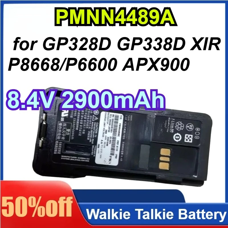 

PMNN4489A 8.4V 2900mAh for GP328D GP338D XIR P8668/P6600 APX900 DP4800E DP4400 DP4600 DP4801 Walkie Talkie Li-ion Battery