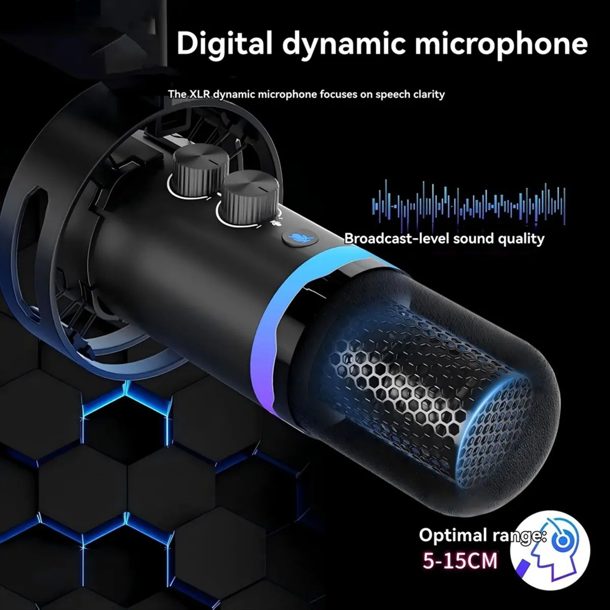 【THANKSGIVING DAY】 Q1 Professional Dynamic Condenser Microphone with Tripod for Recording Computer Mobile Phone Live Broadcast