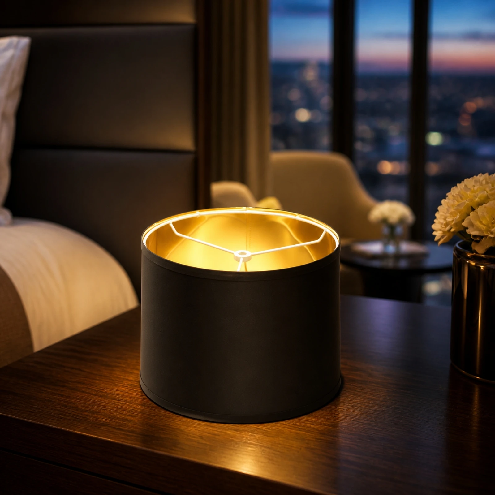 Foldable Lamp Shade Replacement Textile Lamp Shade Lampshade Lightweight Easy to Install for Hotels, Interior Lighting