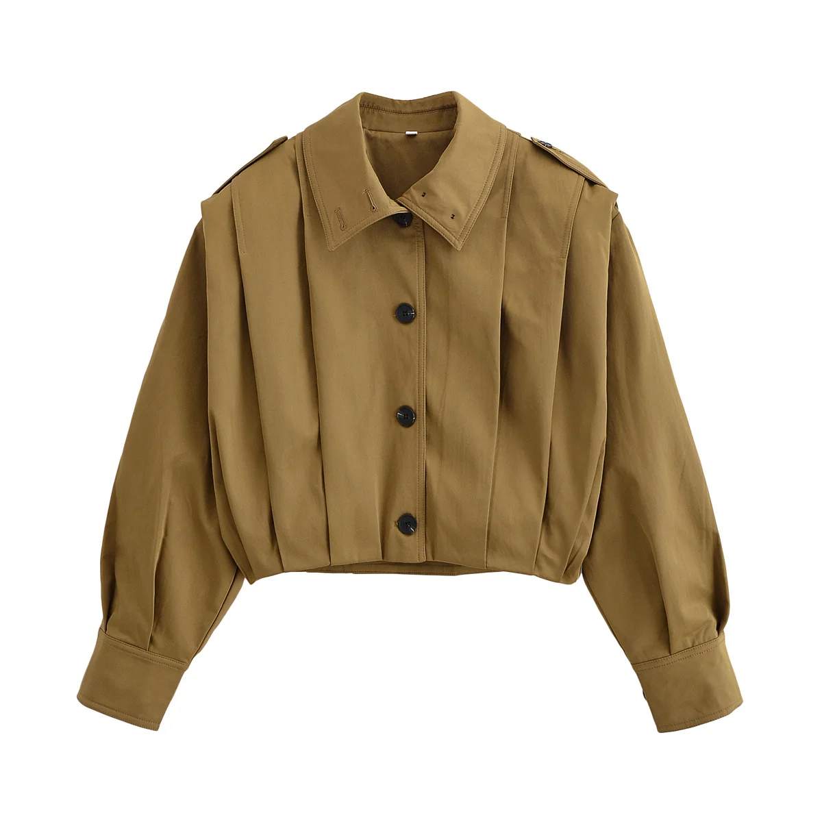 

women's jacket solid color retro loose short style pleated temperament summer new jacket jacket