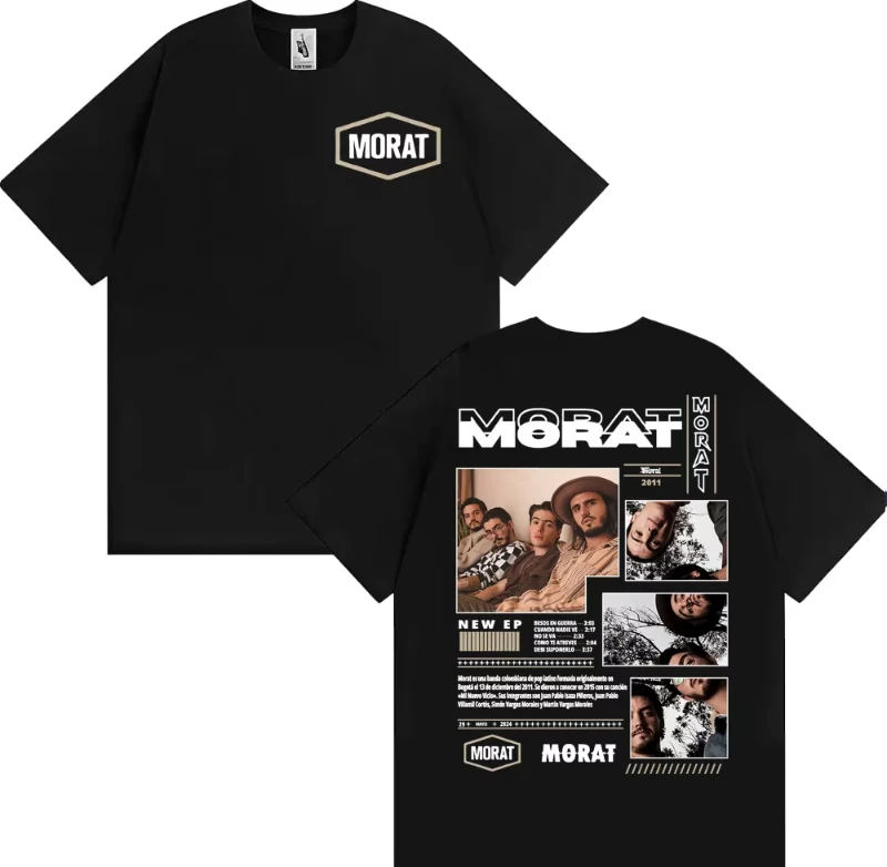 Camisetas con estampado gráfico del álbum de la banda de rock Morat, camiseta de moda para hombres y mujeres, camiseta de Hip Hop, camiseta de algodón cómoda de manga corta