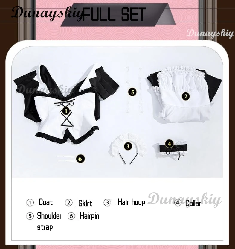 Anime Kaichou Wa Maid Sama traje de sirvienta uniforme Misa Ayuzawa Misaki Cosplay peluca mujer vestido de Lolita disfraz de Halloween