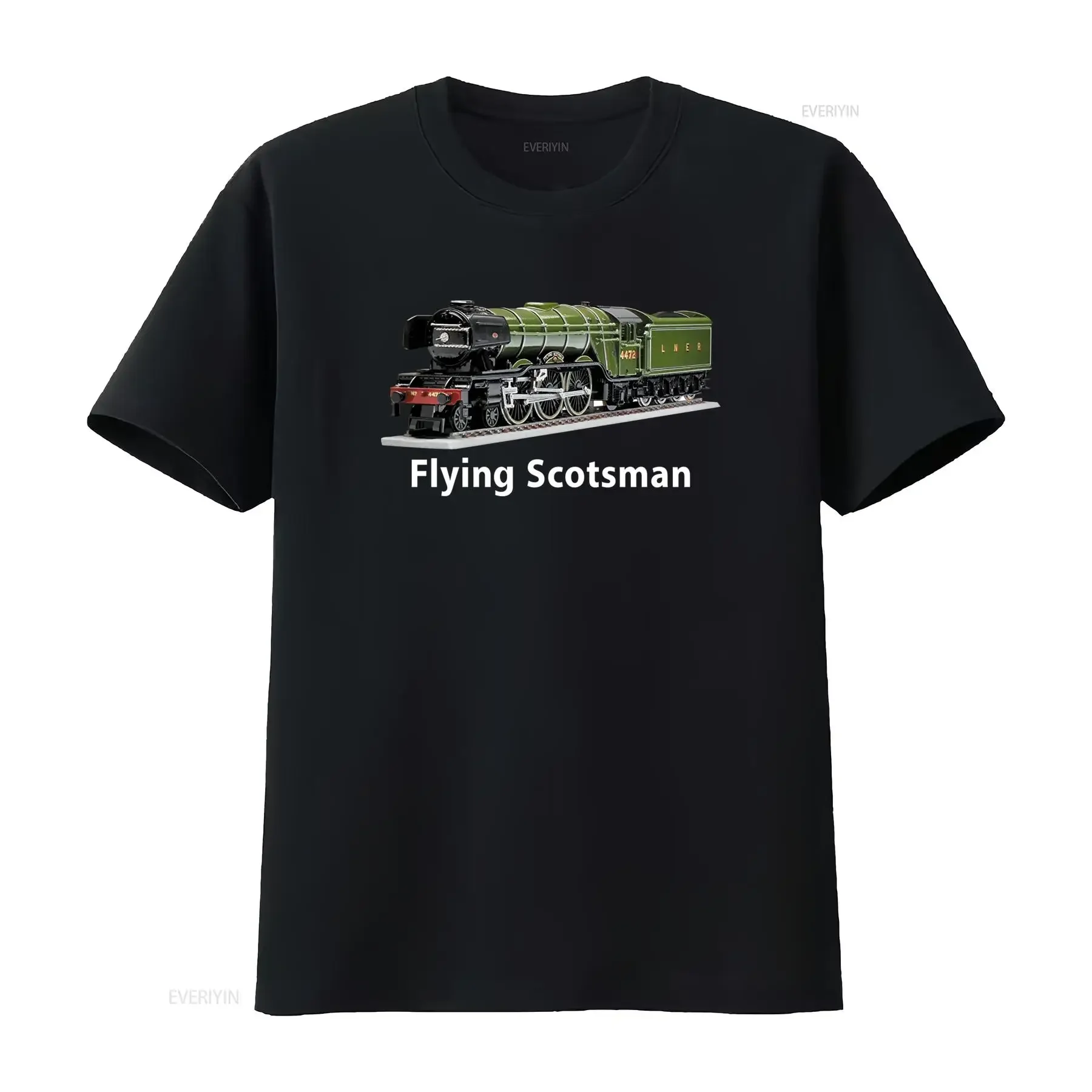 Camiseta estilo vintage The Flying Scotsman Trains Hornby Locomotives para amantes de los trenes, estilo vintage, ligeramente lavada, ropa de calle a la moda