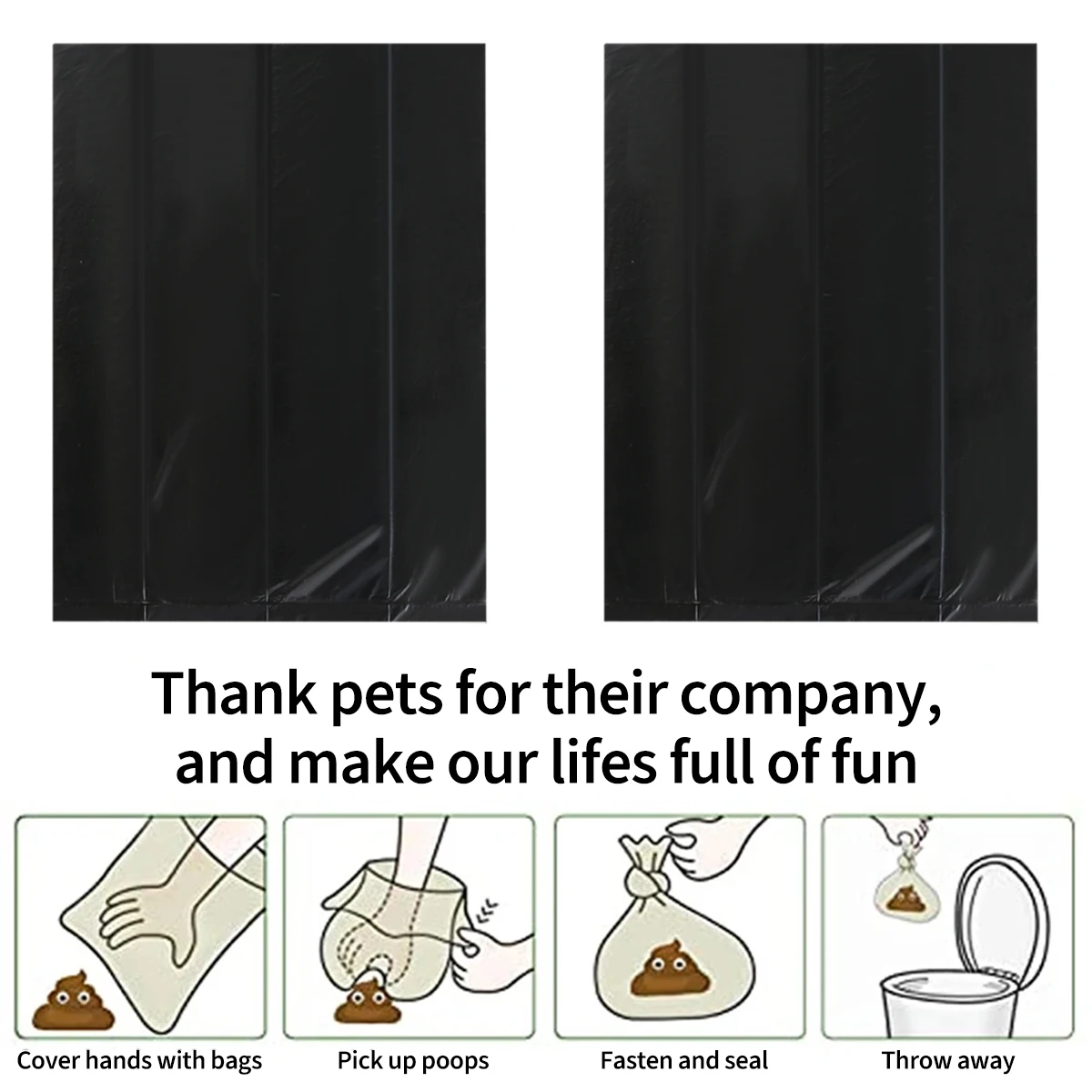 10 Rolls 1 Pack Pet Garbage Bag Dog Poop Bag Garbage Bags Cleaning WasteDisposable Trash Pouch Portable Bag