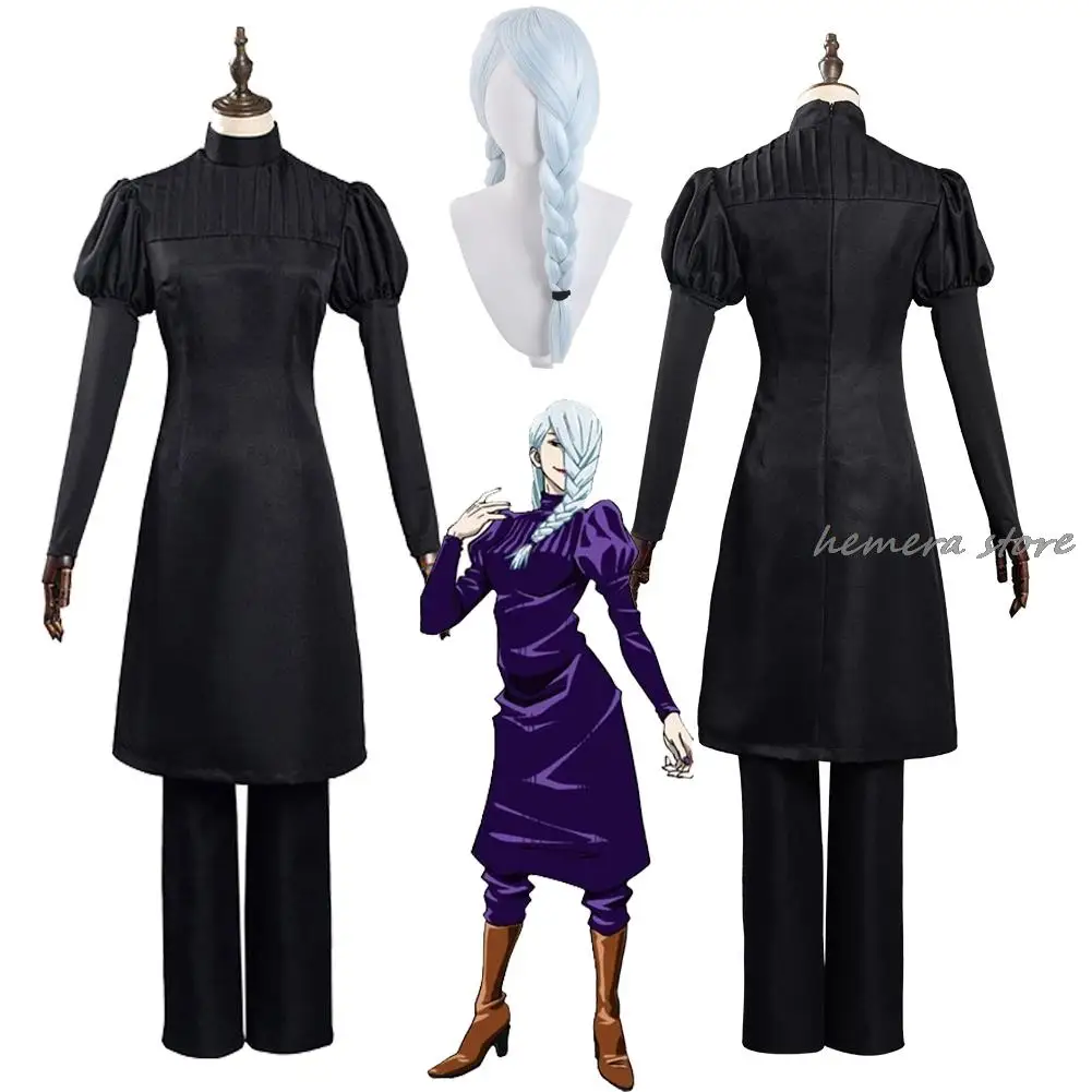 Anime Cos Season 2 Mei Mei Cosplay Costume Braid Wig Black Dress Pants Tokyo Jujutsu High Uniform Shibuya Incident