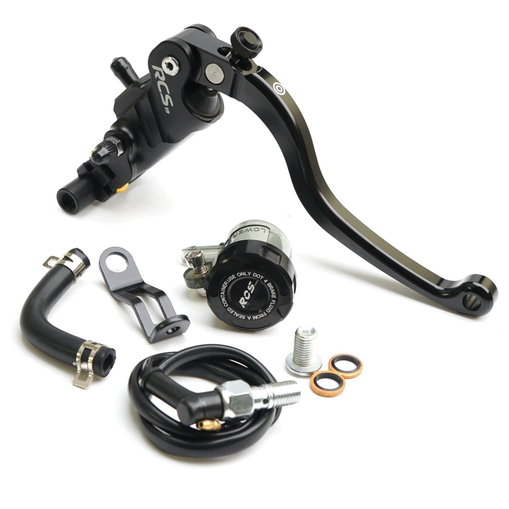 17.5RCS Racing Moto Bike Brake Clutch Lever Right Master Cylinder 17.5 Piston Left Perch Line Cable Clutch Universal 22mm Lever
