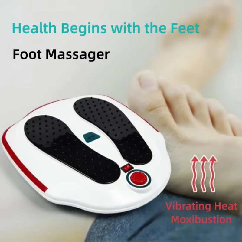 Electric Foot Massager with Vibration Convex Point Design Stimulates Foot Acupoints Knob Speed Regulation Convenient Operation