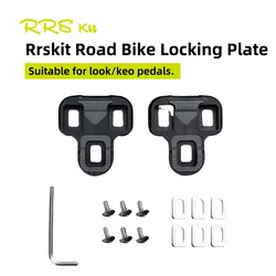 Rrskit Bicycle Pedal Cleats Road Bike Self-Locking Plate For KEO Ultralight Cycling Pedal Shoes Cleat Floating For Wellgo RC7