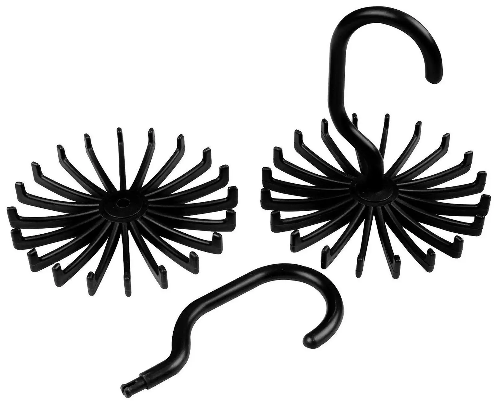 360 도 회전 타이 랙 벨트 행거, 옷장 정리용 20 넥 홀더 후크, 12x11x3.8cm, 신제품