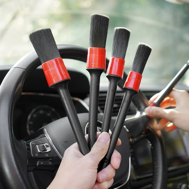 5pcs Detailing Brush Set Car Cleaning Tools for Car Wheel Air Outlet Vents Car Detail Brush Auto Car Wash Cleaning Kit Tools