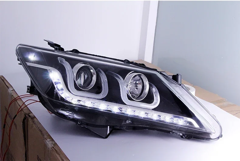 LED Car Head Lamp para Toyota Camry 2012 2013 2014 V40, farol, farol impermeável com SignalLED sequencial