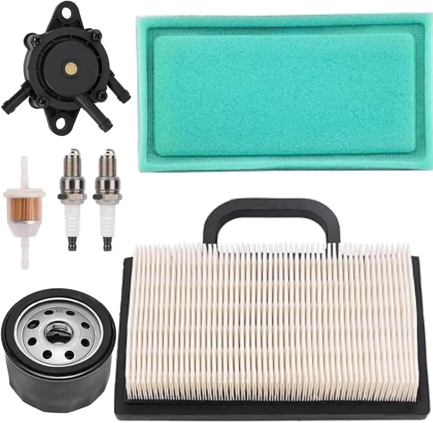 698754 Air Filter 492932 Oil Filter Fits for Briggs and Stratton 499486 499486S 695667, LA135 Tune Up Maintenance Service Kit fo