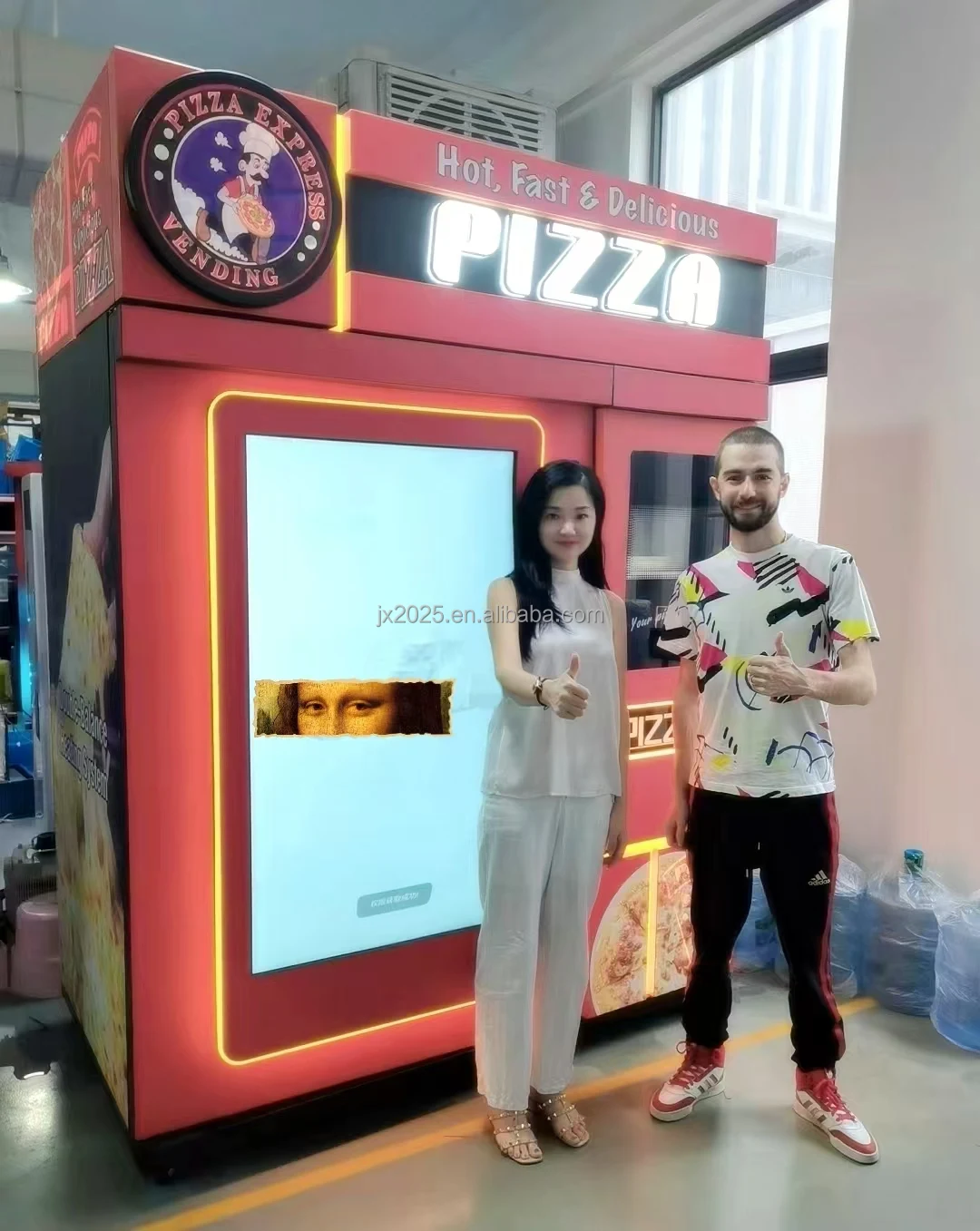 Fully Automatic Pizza Vending Machine for Sale, Robotic Smart Technology with Oven and Dough Preparation, Fresh Hot Food