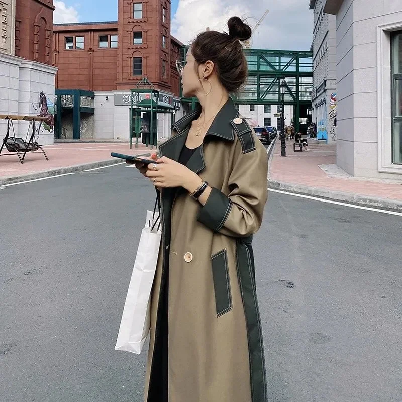 

High End Trench Coat For Women Medium Length Small and Versatile New 2023 Spring and Autumn Korean Version Over Knee Coat Jacket