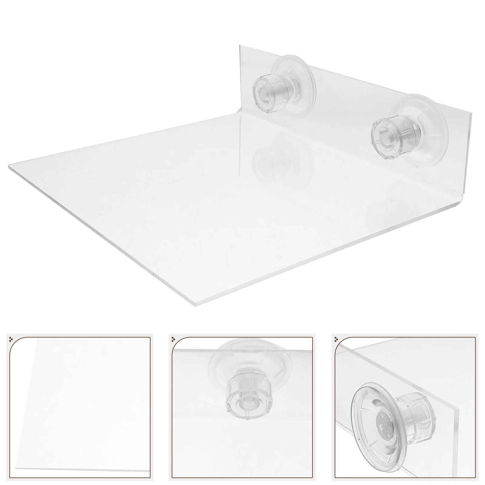 Parrot Platform Bird Perch Stand Acrylic Suction Cup For Small Birds Lovebird Finches Conure Budgie Cage Accessories Playground