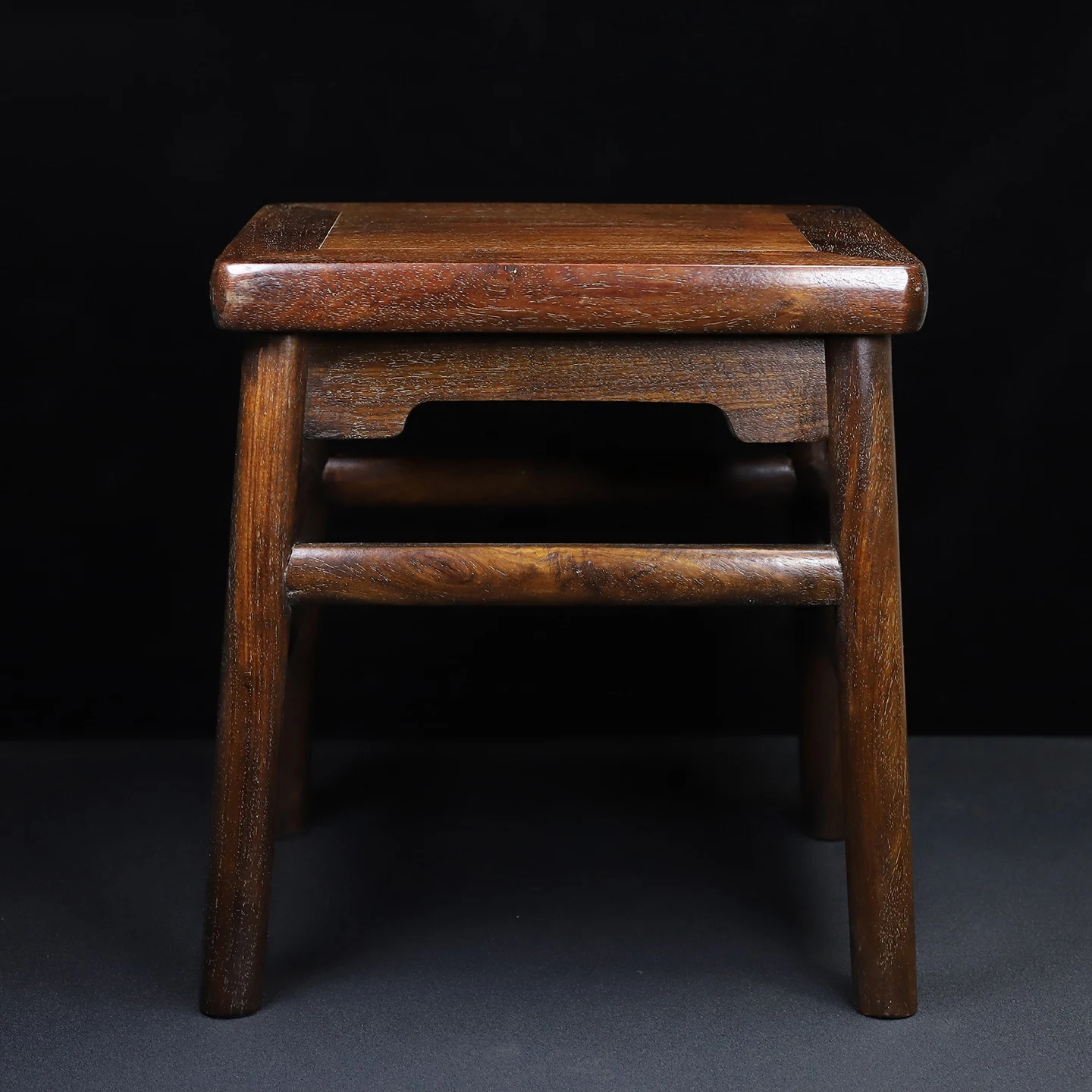Old China Collections Old Rosewood Wood Rectangular wealthy Stool Tea Table Stool Tea charm Amass wealth Ornaments