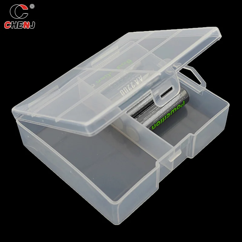 1pc Transparent Battery Storage Box For 18650 Batteries Plastic Organizer With Hardware Accessories And Clear Divider With Cover