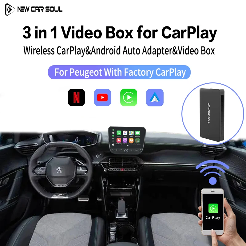 

HOT Wireless CarPlay Mini Ai Box Wireless CarPlay Wireless Android Auto For Audi Benz Mazda Toyota For Netflix YouTube GPS