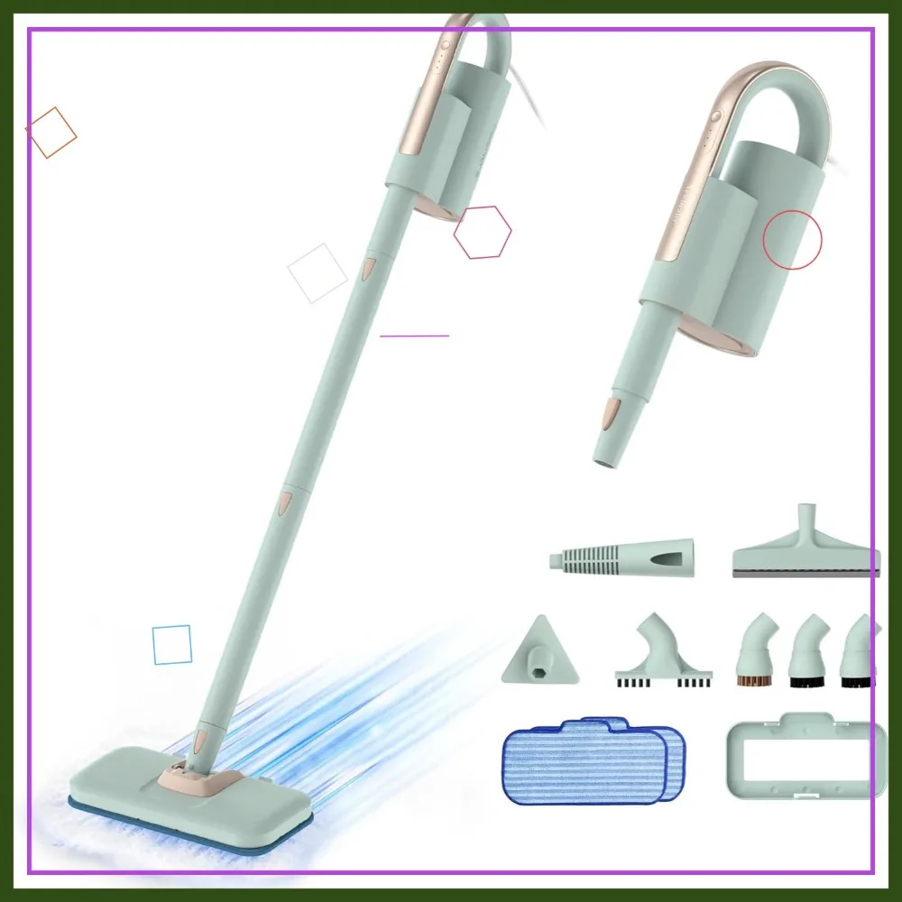 

Powerful 1200W Steam Mop with Detachable Handheld Cleaner, 250ml Tank, 3 Steam Levels for Floors & Carpets