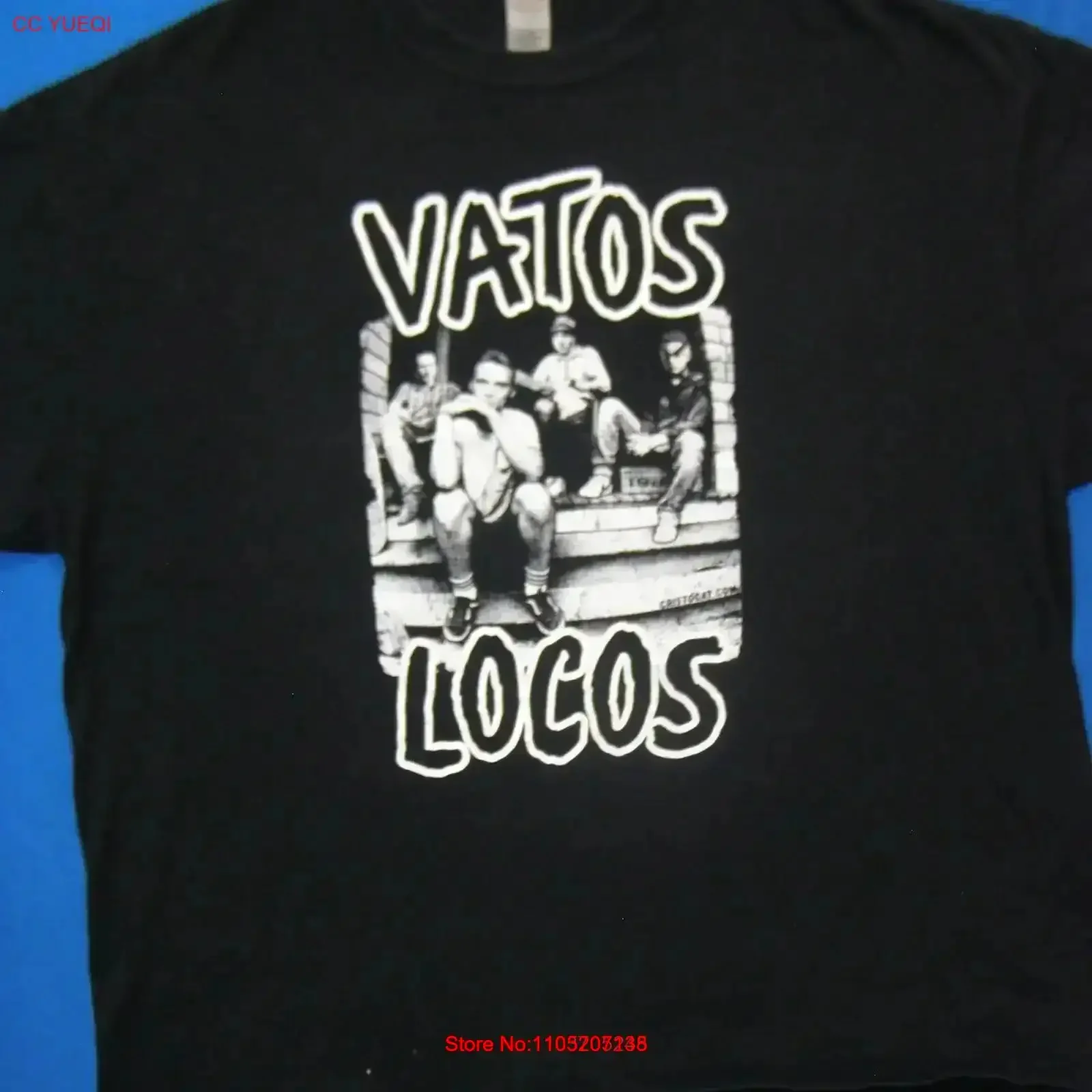 Vatos Locos Film T Shirt Porch Black Size 2XL vintage Washed fashion graphic Breathable streetwear Stylish Versatile vintage