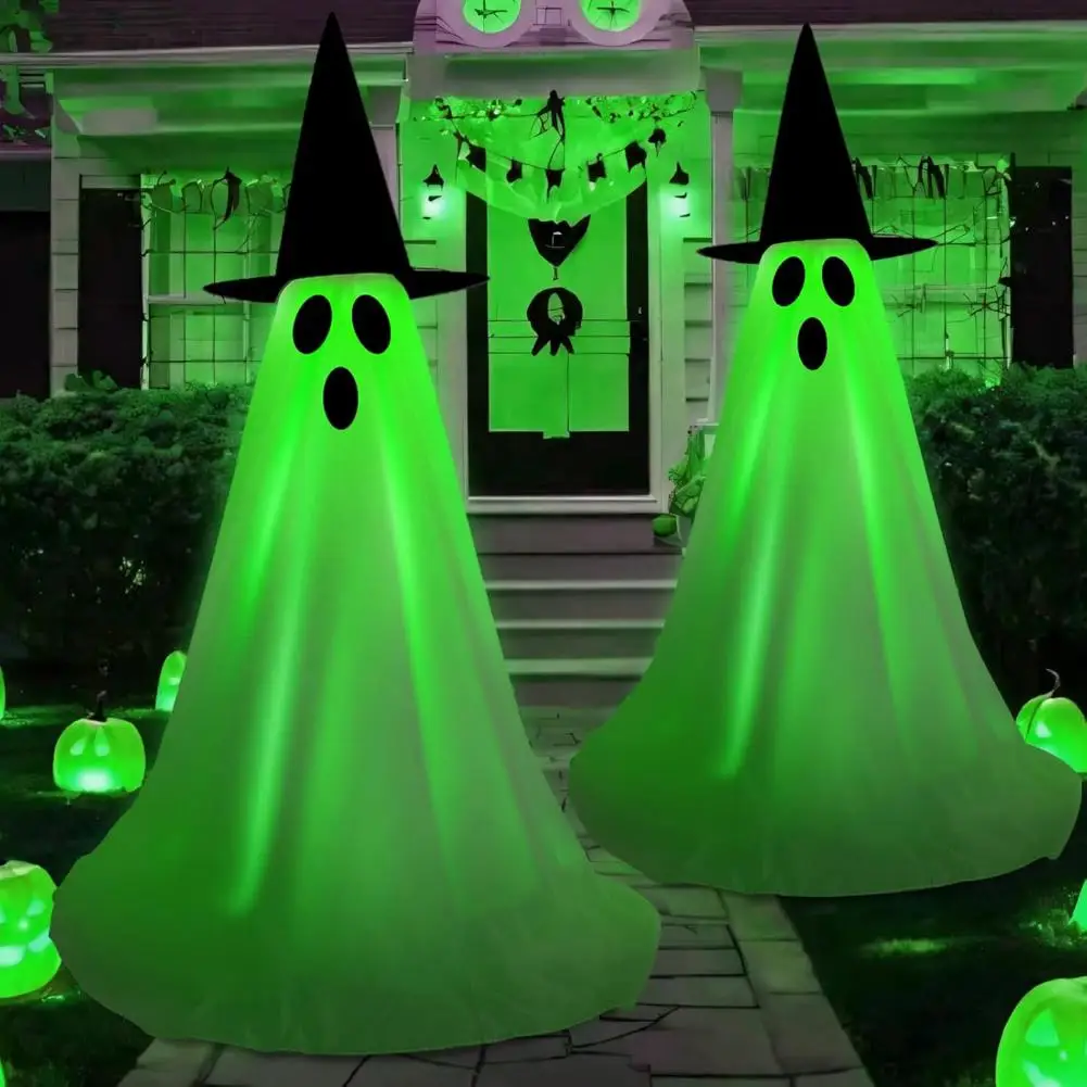 Decorazioni fantasma incandescenti decorazioni per la casa stregata Kit di decorazione fantasma di Halloween spettrale con luci a Led per portico per prato