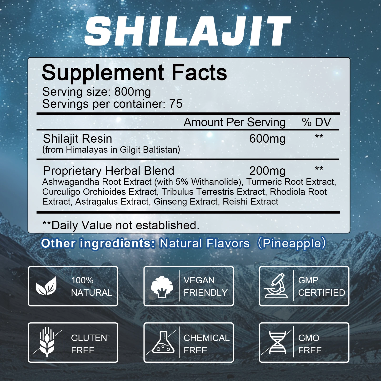 LUKAREE 8 in1 Shilajit Original Shilajits Resin with 85+ Trace Minerals,Fulvic Acid Ashwagandha Ginseng and Reishi Extracts