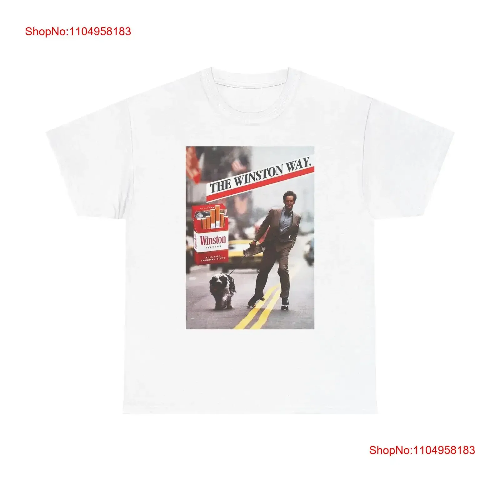 

The Winston Way T Shirt Vintage Cigarette Poster Retro Heavy Cotton vintage Washed Stretched Comfortable Stylish Slightly